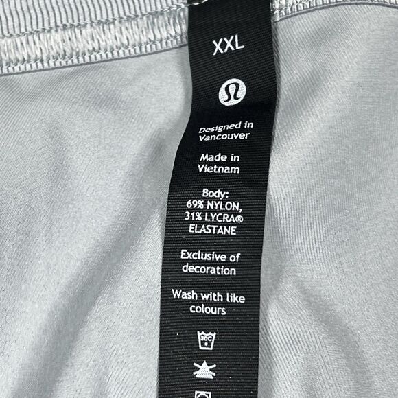 Lululemon Tights Mens 2XL Gray License To Train Tight 21” Stretch Gym Workout - Picture 10 of 12